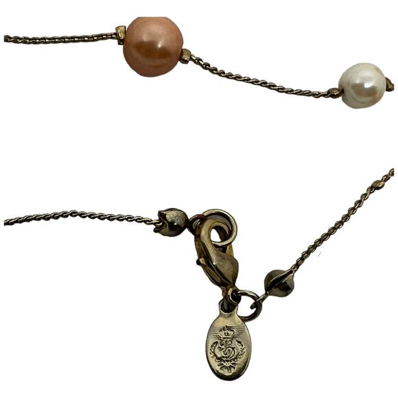 Elegant Peach and Silver Multi-Strand Beaded Necklace - Picture 12 of 13